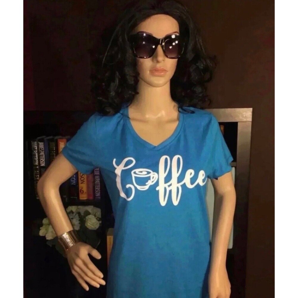 Champion Women’s Coffee Graphic Champion T-Shirt Small NWOT
